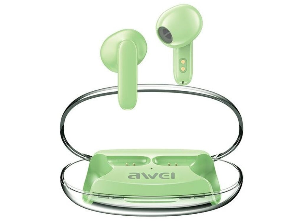 Dynamiczna membrana 10mm i redukcja szumów ENC
			etui ze słuchawkami na białym tle