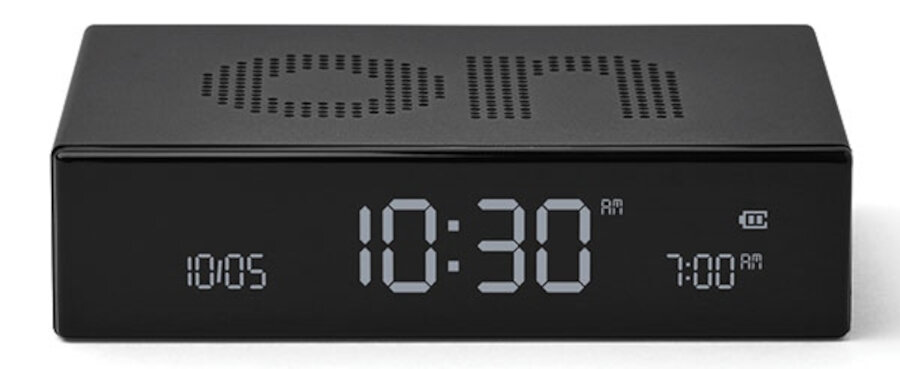 Budzik LEXON Flip Travel - sterowanie radiowe