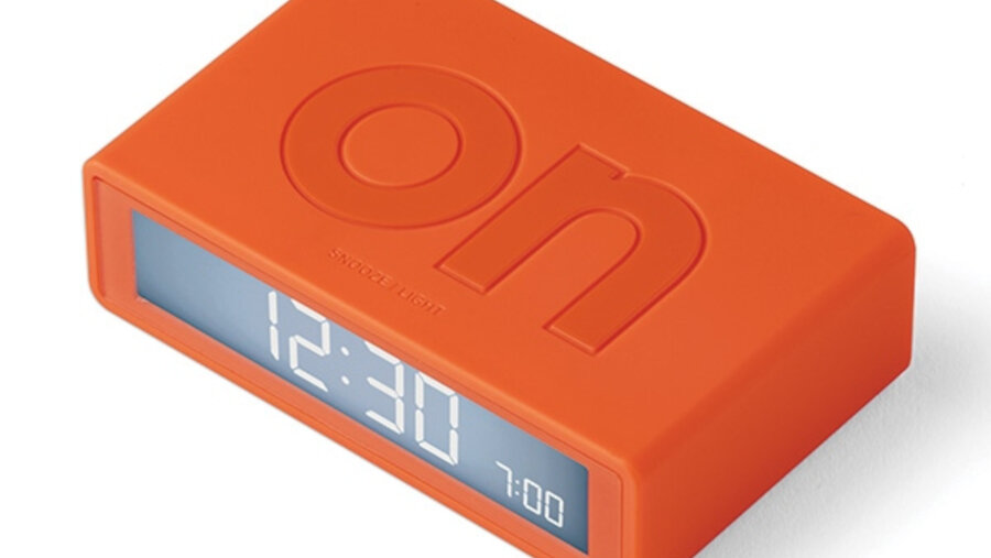 Budzik LEXON Flip Travel - sterowanie radiowe