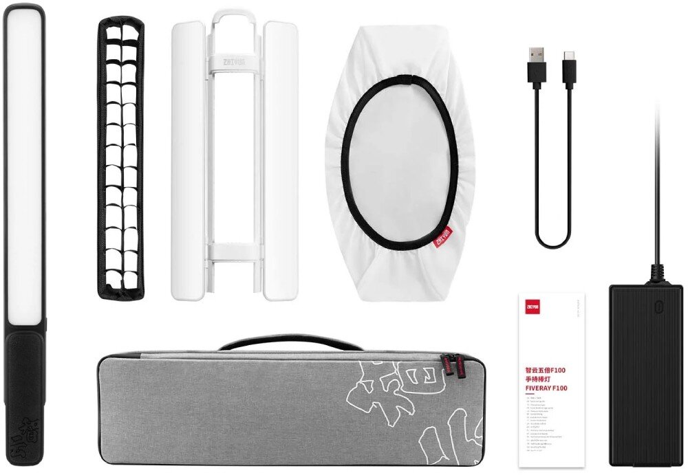 Lampa LED ZHIYUN Fiveray F100 Combo Czarny opakowanie zestaw