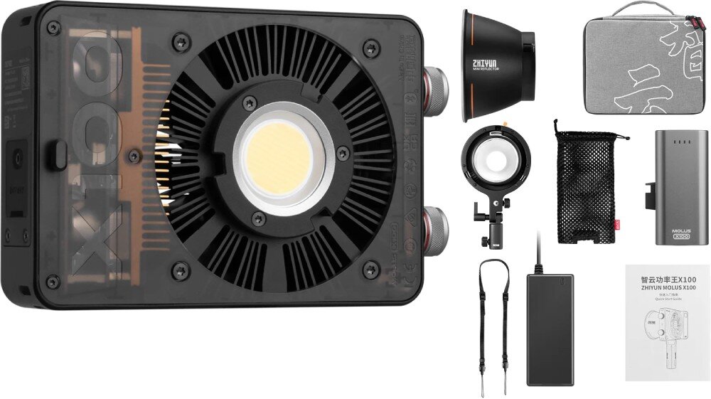 Lampa LED ZHIYUN Molus X100 COB Light Combo opakowanie zestaw