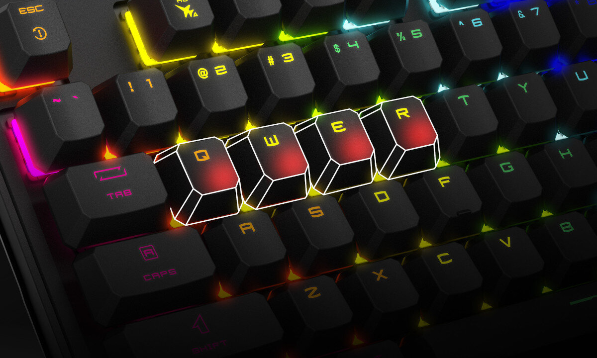 Klawiatura MSI Vigor GK41 funkcje N-Key 6-Key rollover rejestrowanie