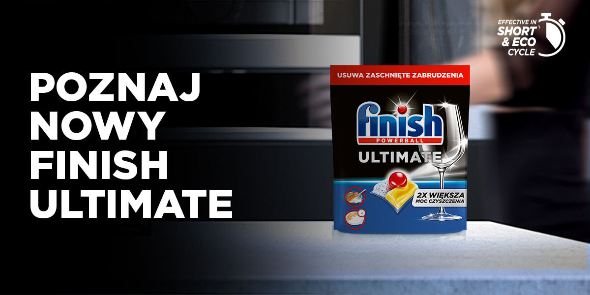 Kapsułki do zmywarki FINISH Powerball Ultimate All in 1 Lemon - 120 szt. poznaj nowy finish ultimate ulepszona formuła