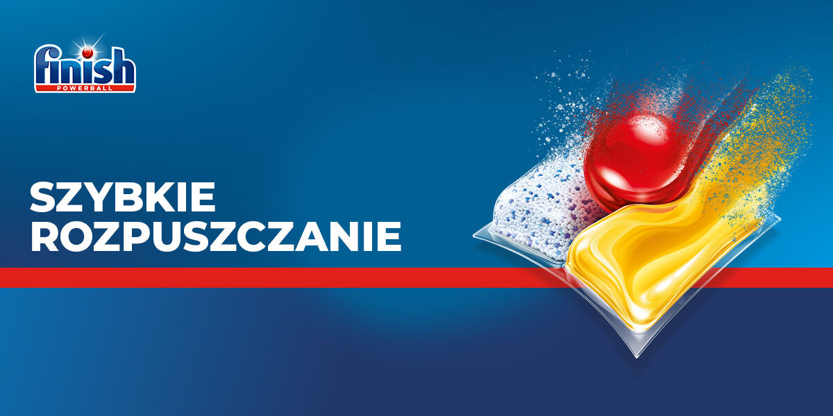 Kapsułki do zmywarki FINISH Powerball Ultimate All in 1 Lemon - 120 szt. szybkie rozpuszczane powerball żelowa komora komora proszkowa rozpuszczalna folia