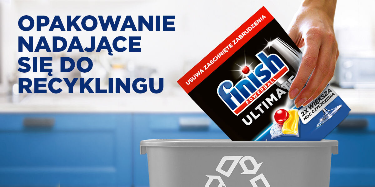 Kapsułki do zmywarki FINISH Powerball Ultimate All in 1 Lemon - 120 szt. opakowanie nadające się do recyklingu