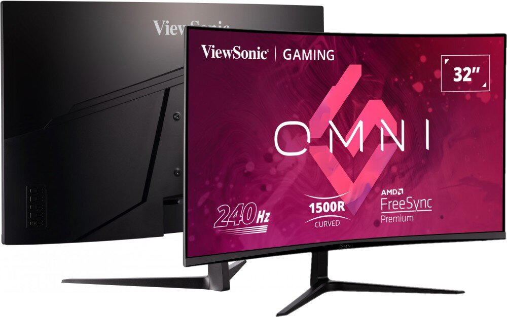 Monitor VIEWSONIC VX3219-PC-MHD 31.5 1920x1080px 240Hz 1 ms Curved podstawa regulacja nachylenia porty