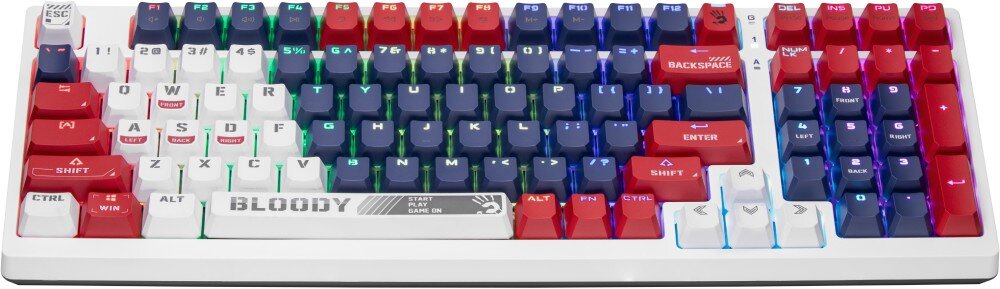 Klawiatura A4TECH Bloody S98 Sports Navy RGB podświetlenie kolory efekty pamięć profile