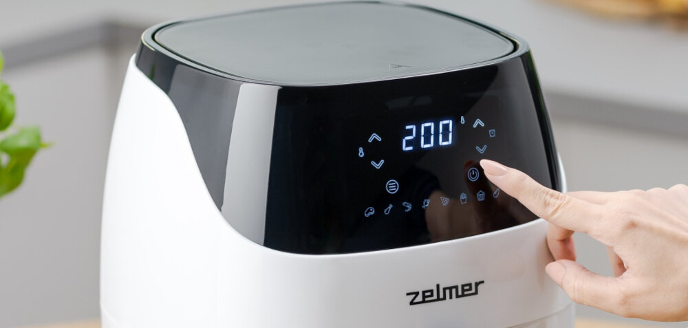 Frytkownica beztłuszczowa ZELMER ZAF5501W Air Fryer ekran dotykowy panel