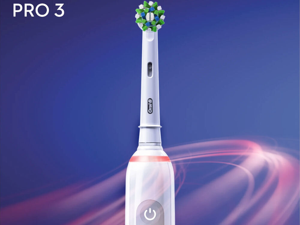 Szczoteczka rotacyjna ORAL-B Pro Series 3 Cross Action Różowy usuwanie płytki nazębnej