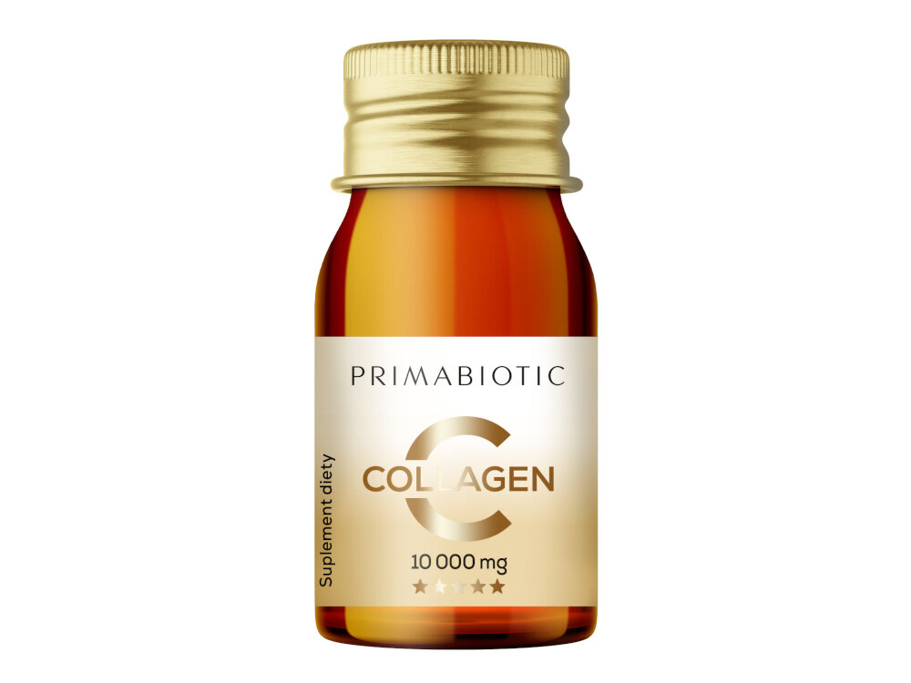 Kolagen PRIMABIOTIC Jabłkowo-brzoskwiniowy 30 x 30ml suplement diety poprawa kondycji skory wlosow paznokci wsparcie miescni i stawow w regeneracji przyspieszy regeneracja ciala po treningu