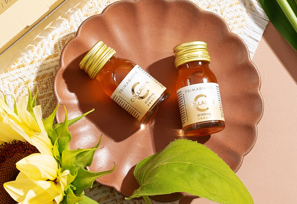 Kolagen PRIMABIOTIC Jabłkowo-brzoskwiniowy 30 x 30ml witaminy A B2 B3 E witamina mlodosci biotyna B7 witamina C D B6 B12