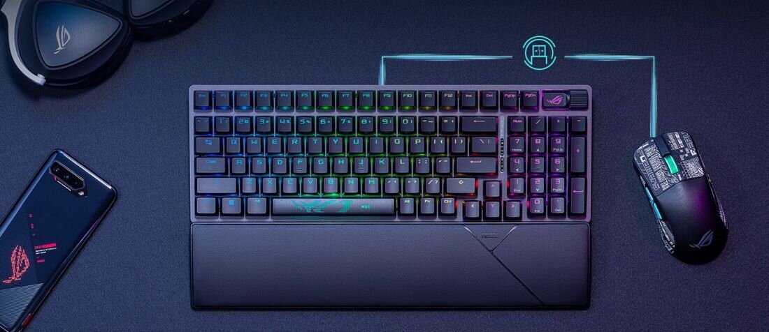 Klawiatura ASUS ROG Strix Scope II 96 - ROG Omni odbiornik USB
