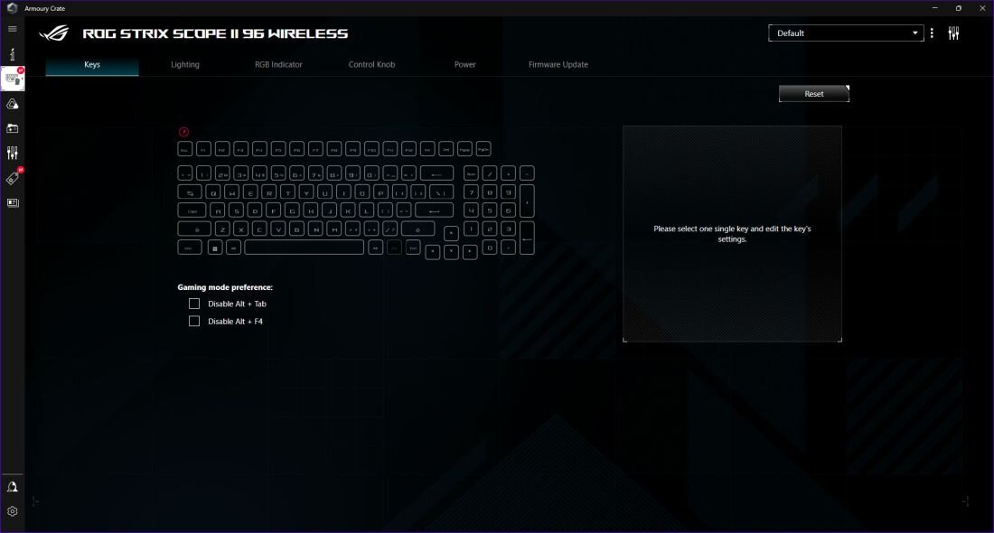 Klawiatura ASUS ROG Strix Scope II 96 - Armoury Crate