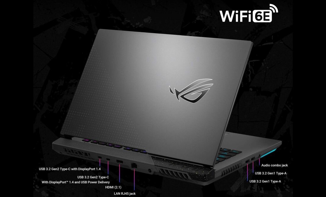 Laptop ASUS ROG Strix G17 - USB 3.2 Type-C Wi-Fi 6E