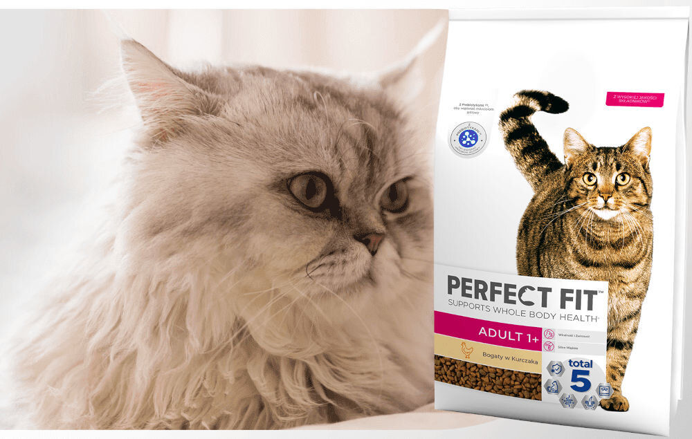 Karma dla kota PERFECT FIT Adult 1+ Kurczak 7 kg dawkowanie analiza sklad