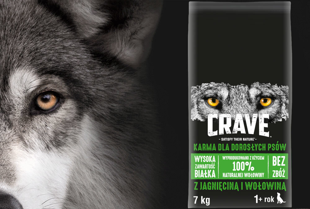 Karma dla psa CRAVE Wołowina z jagnięciną 7 kg naturalne składniki