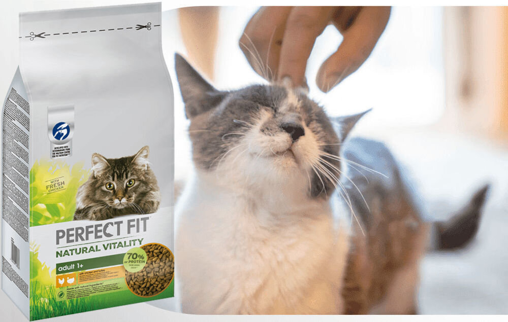 Karma dla kota PERFECT FIT Natural Vitality Indyk i kurczak 6 kg witaminy pierwiastki aminokwasy