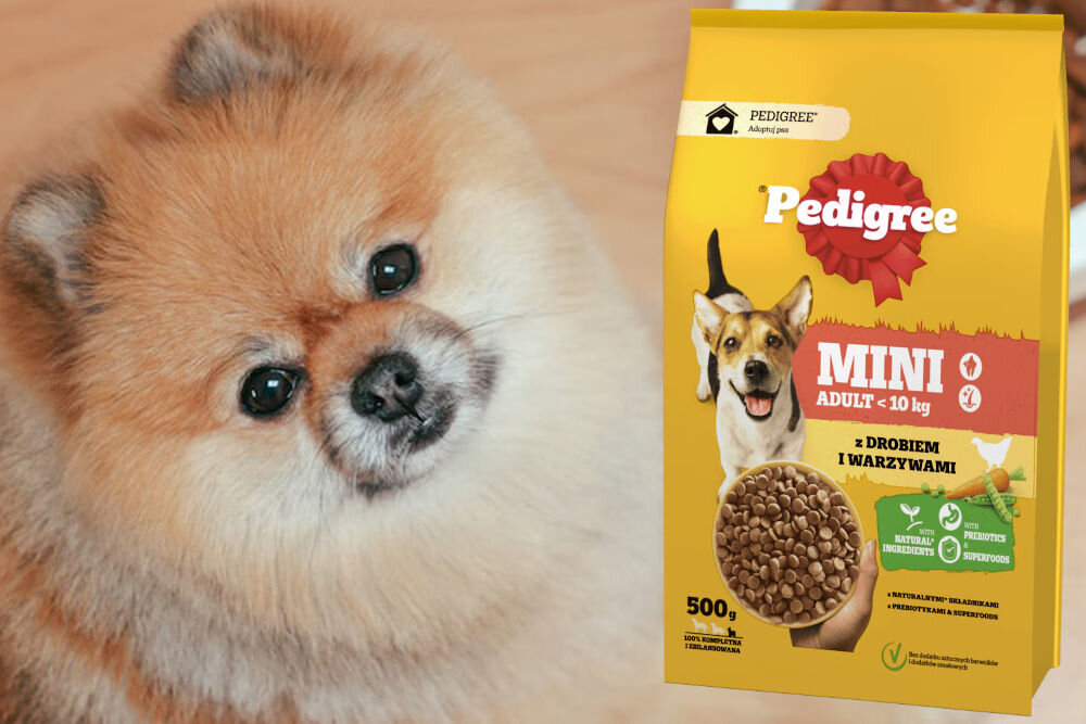 Karma dla psa PEDIGREE Adult Mini z drobiem i warzywami 500 g naturalne składniki