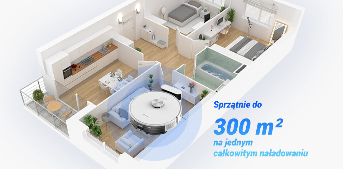 Robot sprzątający EZVIZ RE5 powierzchnia pojemność bateria samodzielny powrót stacja