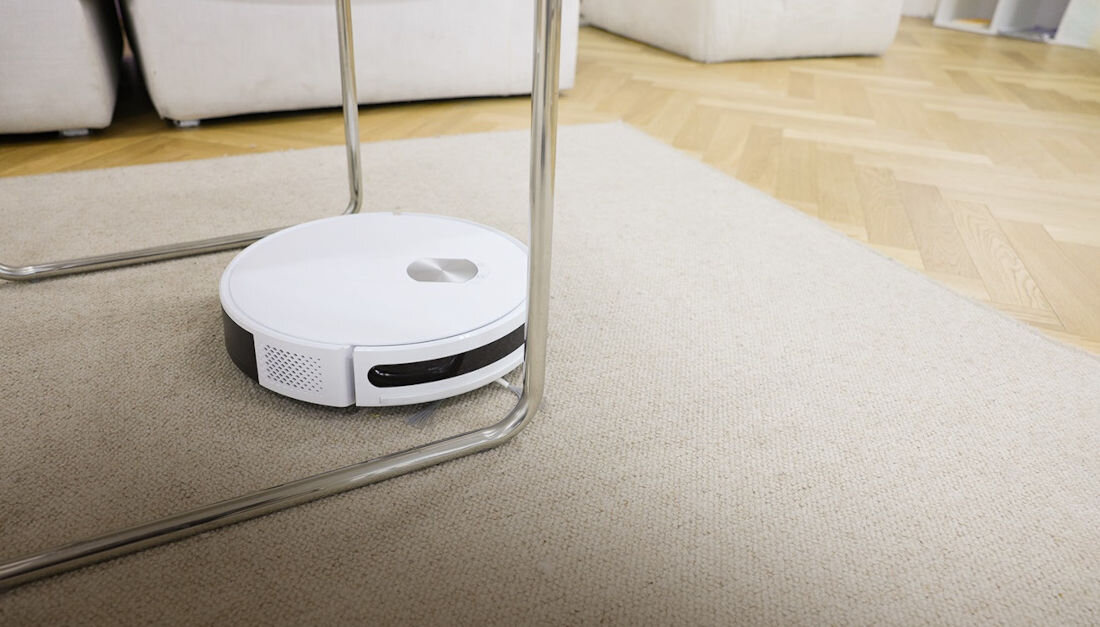 Robot sprzątający EZVIZ RC3, stacja ładująca Inteligentny system omijanie obiektow przeszkody do 20 mm funkcja wykrywania spadków