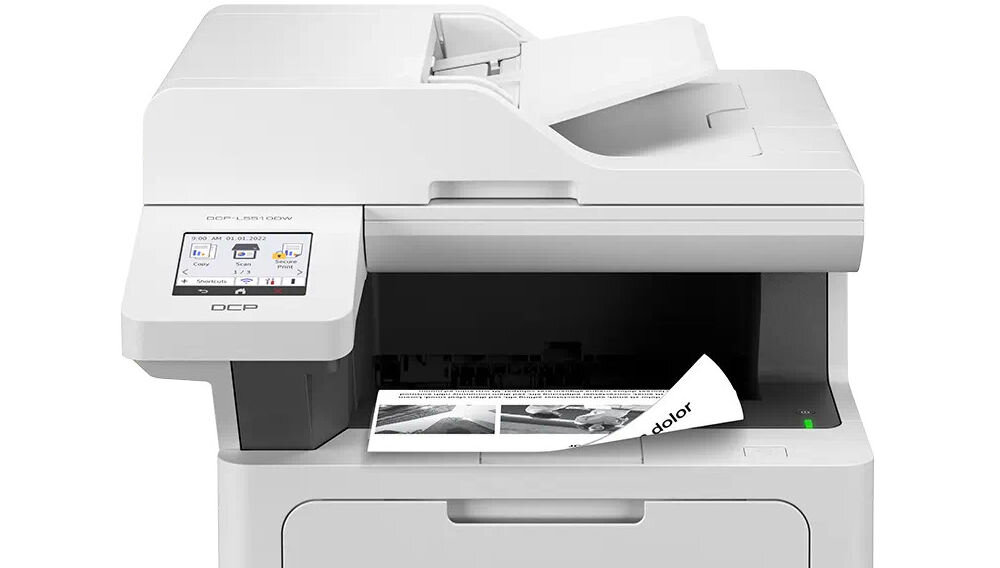 Urządzenie wielofunkcyjne BROTHER MFC-L5710DN Automatyczny druk dwustronny zbliżenie na górną część urządzenia czas kopiowania rozdzielczość efektywne narzędzie