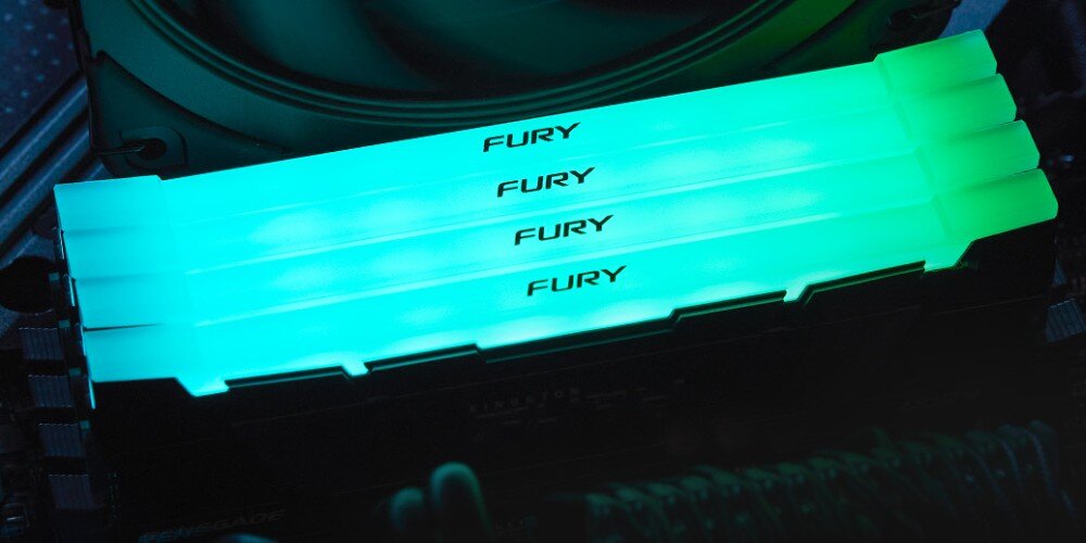 Pamięć RAM KINGSTON FURY Renegade Black RGB 64GB 3600MHz design radiator płyta PCB