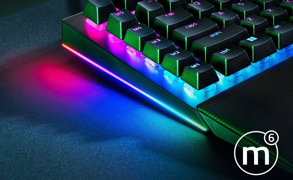 Klawiatura RAZER BlackWidow V4 klawiatura podświetlenie przyciski makra responsywność klawisze mulltimedia przełączniki podkładka nadgarstki wygoda połączenie łączność kabel