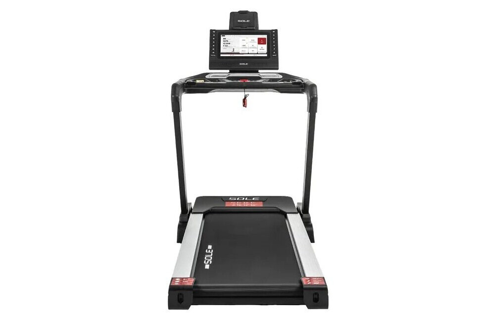 Bieżnia elektryczna SOLE by HAMMER F85 silnik elektryczny moc 2940 W bezpieczny pas do biegania wymiary 56 x 153 cm regulacja kata nachylenia -6-15%