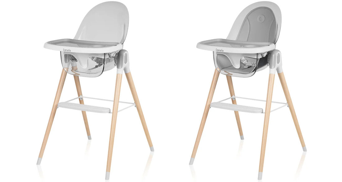 Krzesełko do karmienia LIONELO Maya Biały Łatwe czyszczenie zdejmowana tapicerka taca
