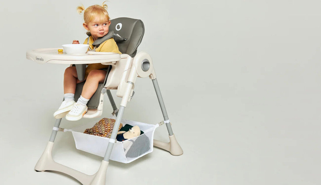 Krzesełko do karmienia LIONELO Zanna Pink Bubblegum Do 15 kg od 6 miesiąca do 3 roku życia