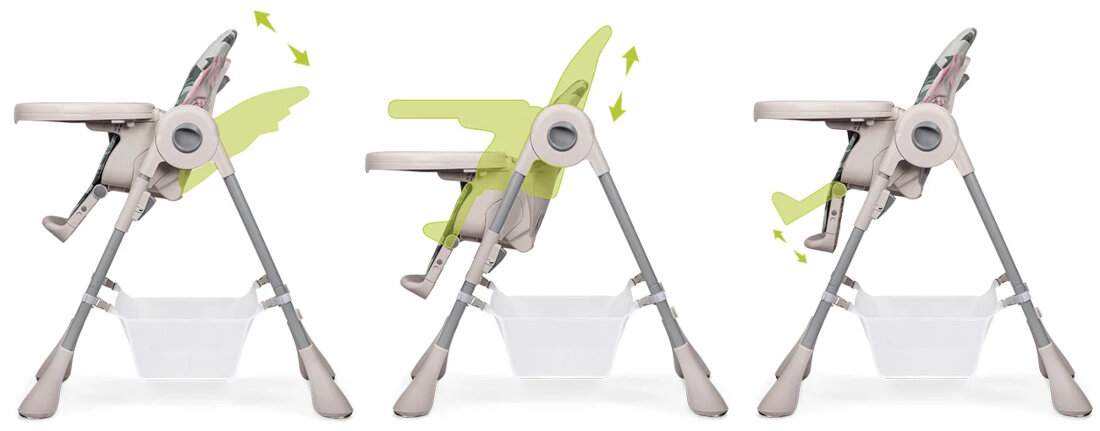 Krzesełko do karmienia LIONELO Zanna Pink Bubblegum Wygoda beztroska cztery rozne wysokosci odpoczynek komfort