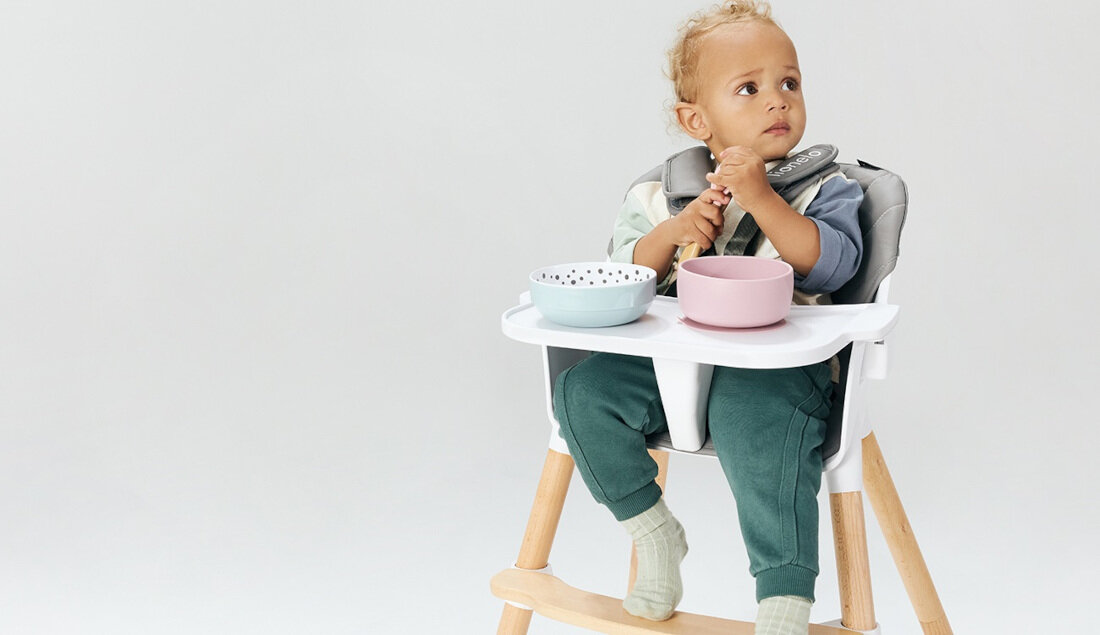 Krzesełko do karmienia LIONELO Koen Szary 5-punktowe pasy bezpieczeństwa podparcie nóg