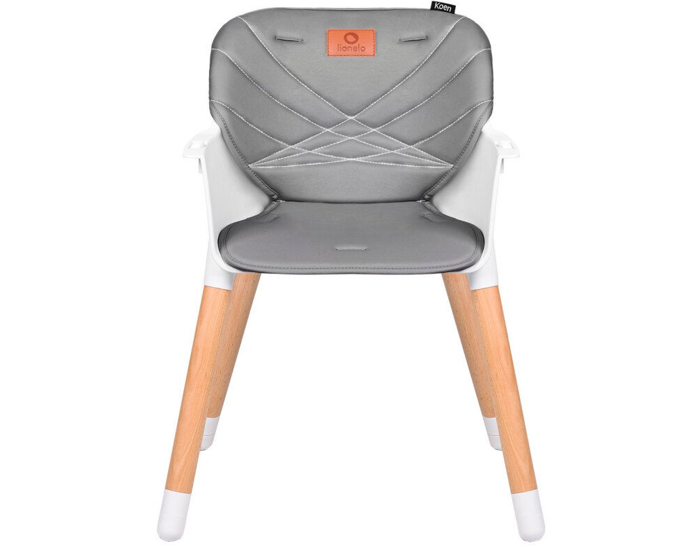 Krzesełko do karmienia LIONELO Koen Szary Od 6 do 36 miesięcy Solidna konstrukcja stabilna podstawa