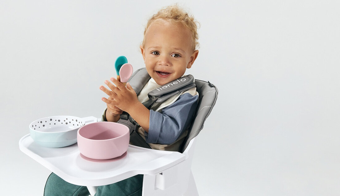 Krzesełko do karmienia LIONELO Koen Szary odcien kolor kolorystyka