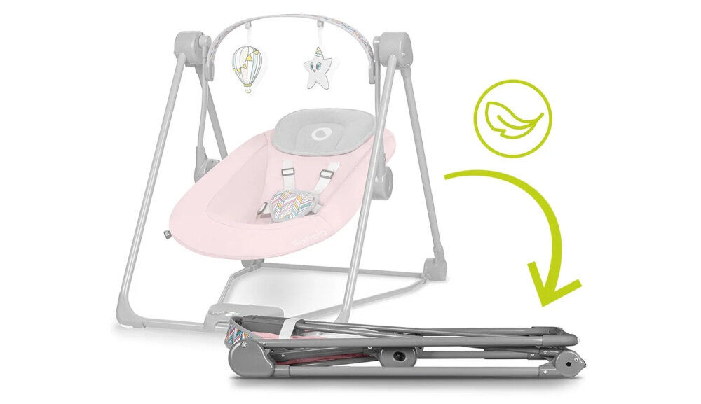 Bujaczek LIONELO Otto Pink Baby Różowy skladanie przechowywanie wygoda komfort zasilanie