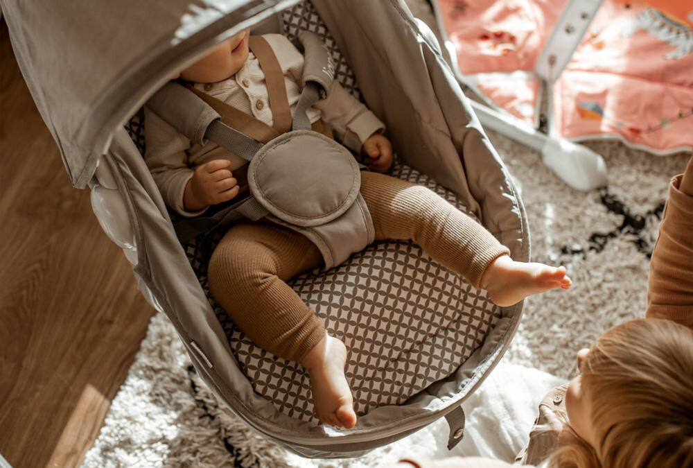 Bujaczek LIONELO Henny Grafitowy 12 melodii dźwięki natur 3 zabawki-zawieszkiy