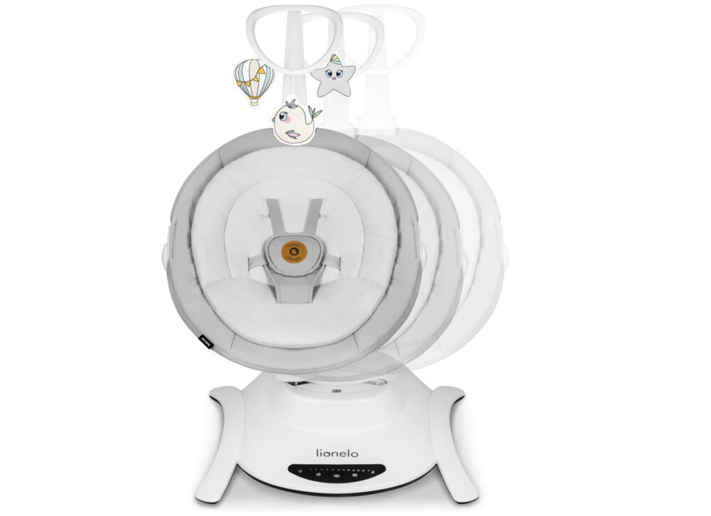 Bujaczek LIONELO Bella Szaro-biały palak trzy zabawki