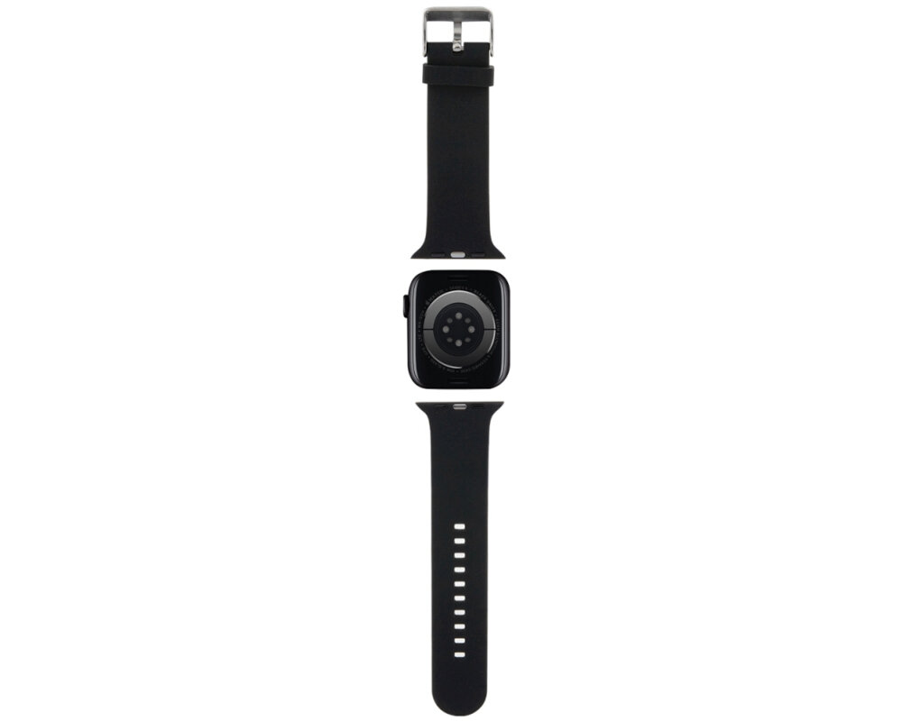 Pasek KARL LAGERFELD Karl & Choupette Heads do Apple Watch (42/44/45 mm) Czarny wykonanie styl elegancja