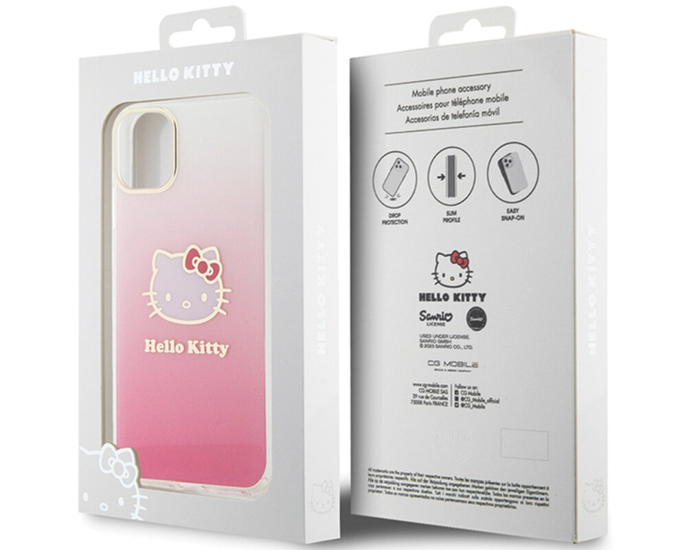 Etui HELLO KITTY IML Gradient do Apple iPhone Ochrona styl elegancja zabezpieczenie charakter detale technologia trwałość odporność upadki zniszczenie 