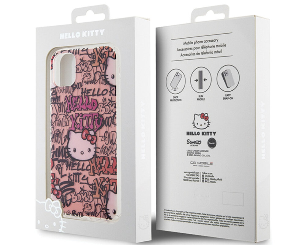 Etui HELLO KITTY IML Tags Graffiti do Apple Ochrona styl elegancja zabezpieczenie charakter detale technologia trwałość odporność upadki zniszczenie