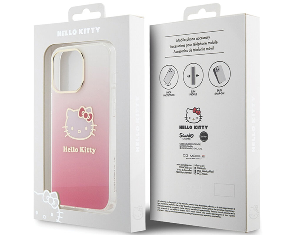 Etui HELLO KITTY IML Gradient do Apple iPhone Ochrona styl elegancja zabezpieczenie charakter detale technologia trwałość odporność upadki zniszczenie