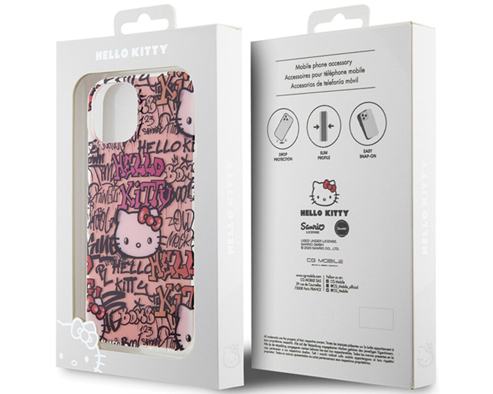 Etui HELLO KITTY IML Tags Graffiti do Apple Ochrona styl elegancja zabezpieczenie charakter detale technologia trwałość odporność upadki zniszczenie