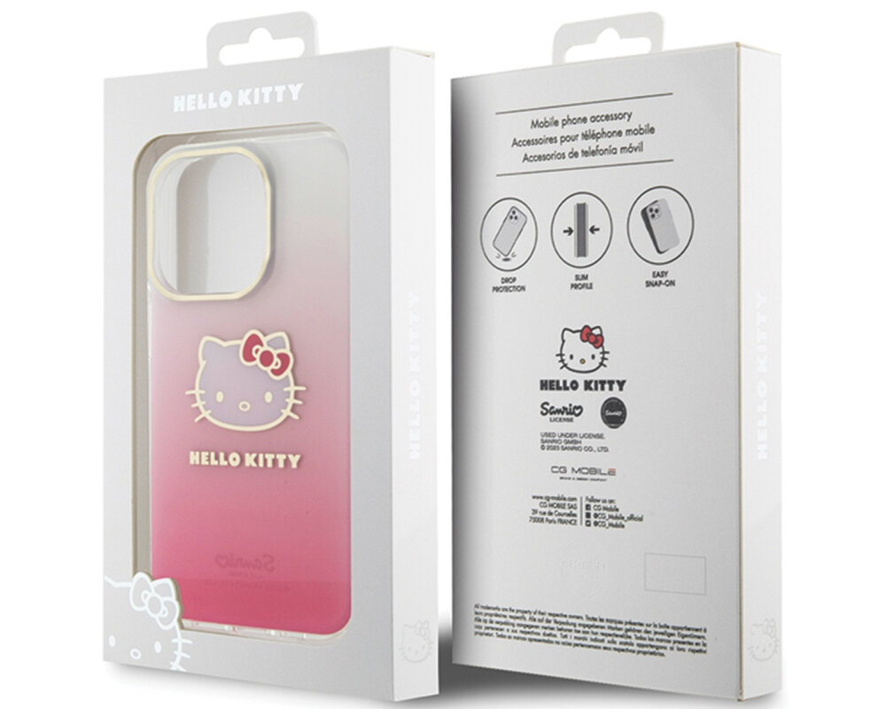 Etui HELLO KITTY IML Gradient do Apple iPhone Ochrona styl elegancja zabezpieczenie charakter detale technologia trwałość odporność upadki zniszczenie 
