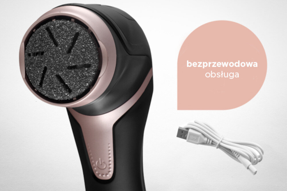 Pilnik elektryczny do stóp CONCEPT PN3020 Praca bezprzewodowa zasilanie akumlator pojemnosc 1200 mAh uzytkowanie okolo 100 minut funkcja automatycznego wylaczenia