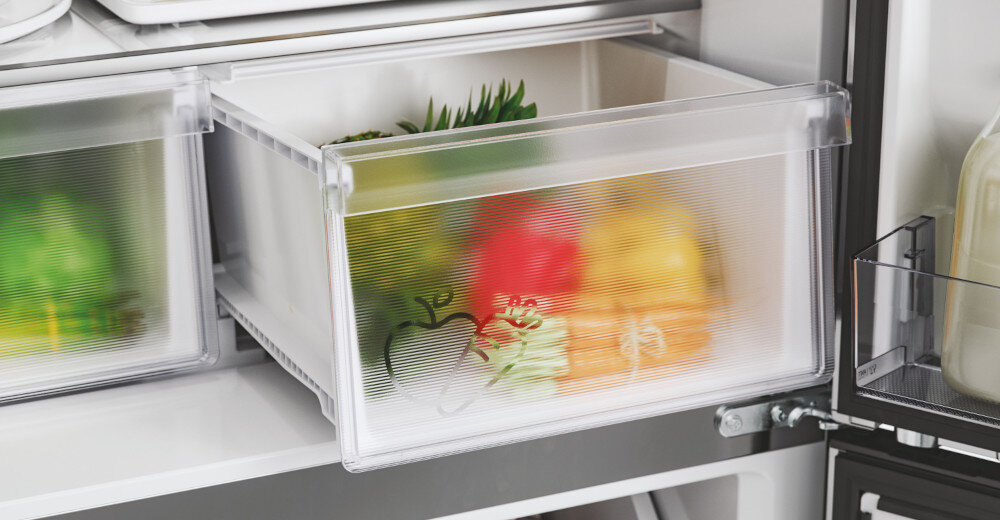 LODÓWKA CANDY CFQQ5T817EPS szuflady na owoce i warzywa świeżość