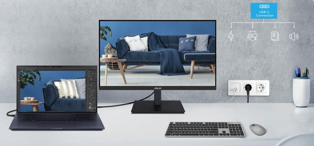 Monitor ASUS Eye Care VA27ACFSN - USB-C