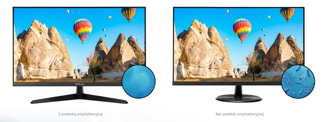 Monitor ASUS Eye Care VY229Q - powłoka antybakteryjna