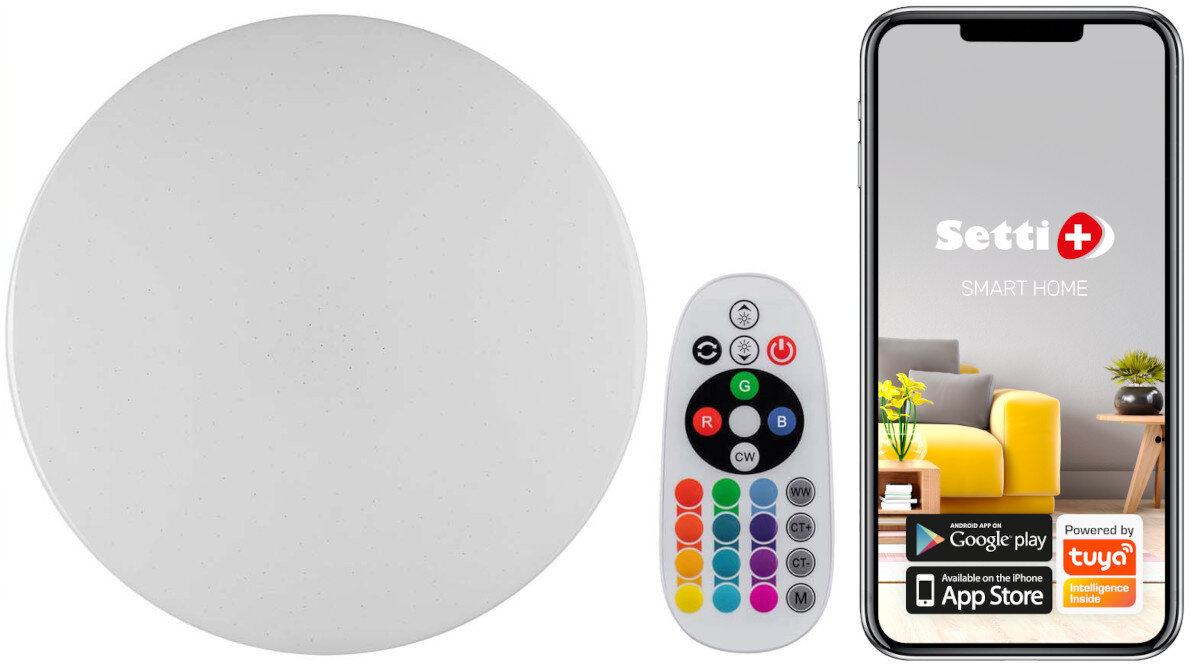 Plafon SETTI+ SCL502 Wi-Fi aplikacja