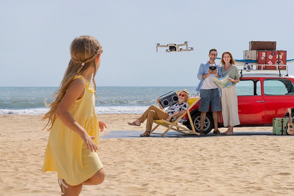 Dron DJI Mini 2 bateria zasilanie czas lotu moc silniki 