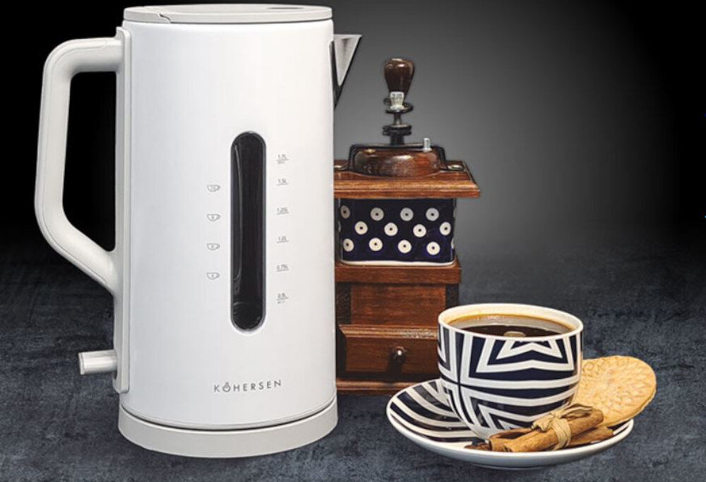Czajnik KOHERSEN Modern Matt A451 wygoda bezpieczne uzytkownie wykonanie wysoka jakosc moduł 2-stopniowego otwierania pokrywy strefy Cool Touch